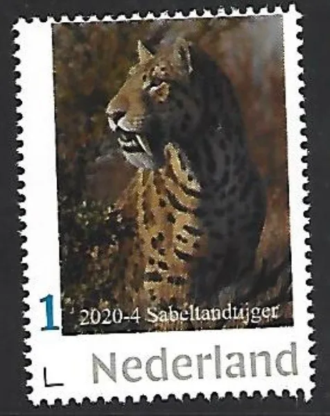 Nederland 2020-4 Prehistorie Prehistioric Sabeltandtijger postfris/mnh