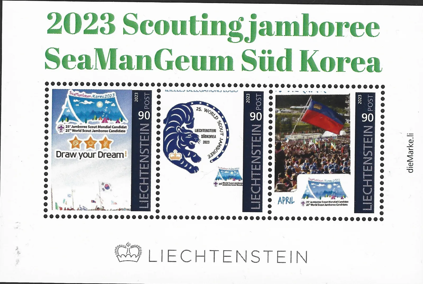 Liechtenstein 2023 Scouting Jamboree SeaManGeum S Korea Block/MS postfrisch/mnh