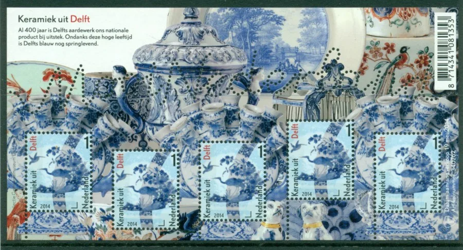 Nederland 3185 Mooi Nederland Delft Keramiek 2014 mblok-m/s postfris/mnh