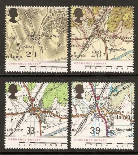 Gr.Britain 1991 Maps MNH