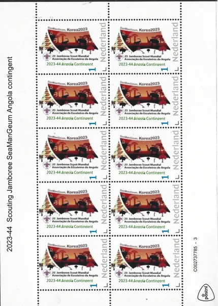 Netherlands 2023-44 Scouting Jamboree SeaManGeum Angola contingent MNH sheet