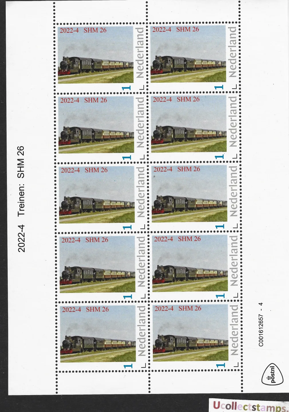 Niederlande 2022-4 Züge SHM 26 Blatt postfrisch/mnh