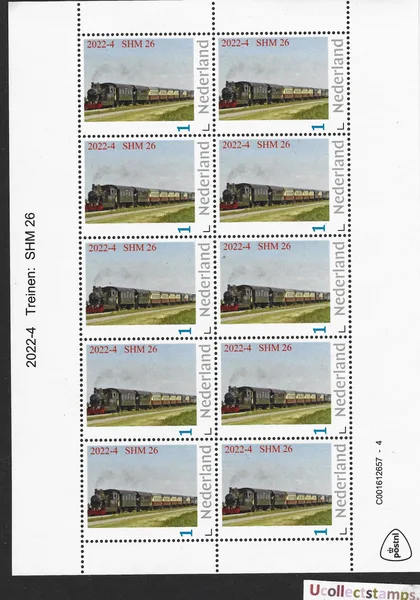 Nederland 2022-4 Treinen SHM 26 vel-sheetlet postfris/mnh