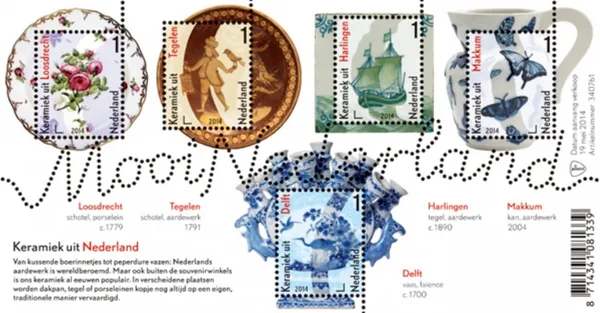 Netherlands V3186 Beautiful Netherlands Collection Sheet Ceramics 2014 block-m/s MNH