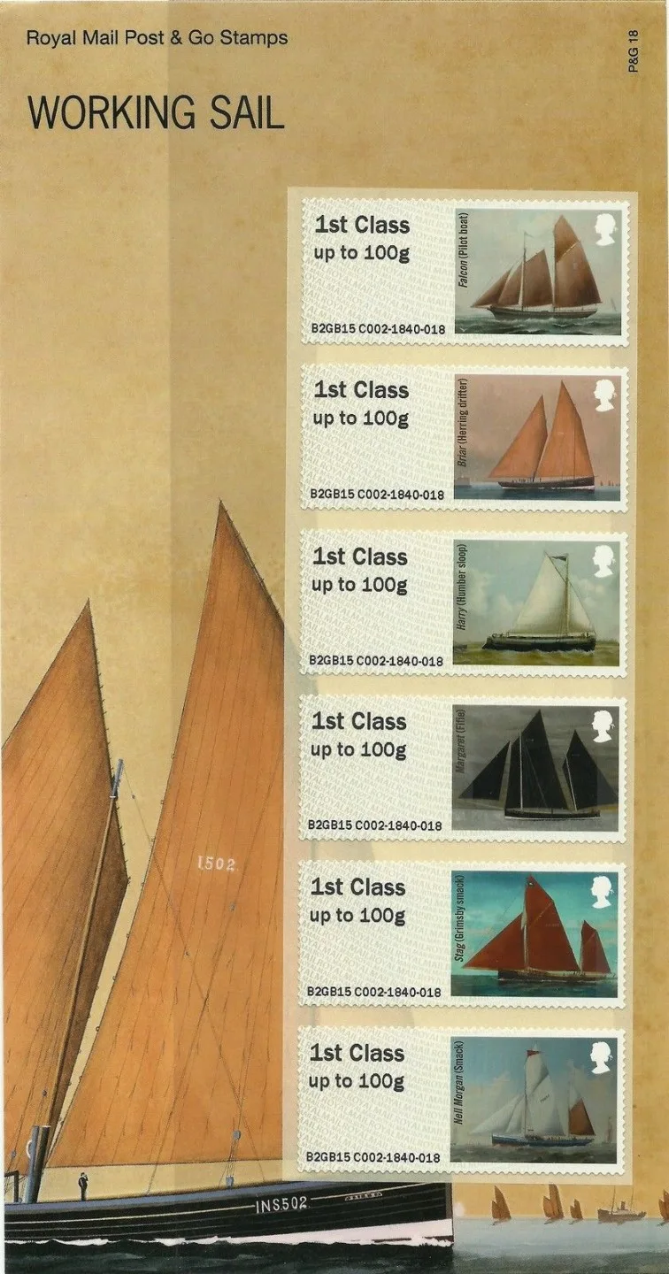 Gr. Britannien 2015 Post & Go Segelschiffe postfrisch/mnh