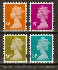 Great Britain 2008 Postage Machins 4 stamps MNH