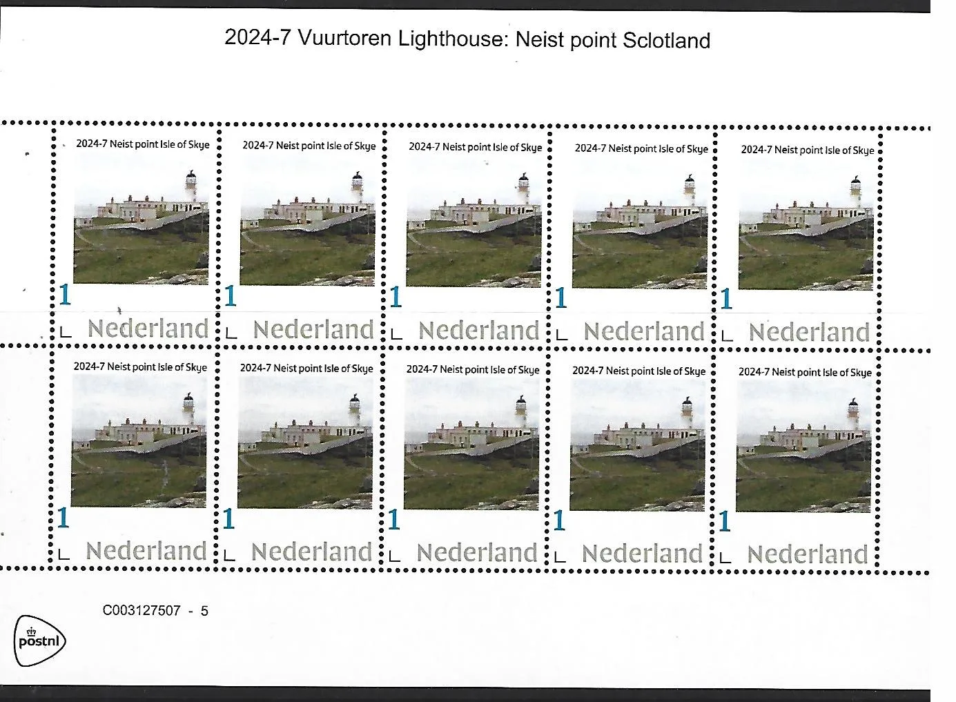 Nederland 2024-7 Vuurtoren-Lighthouse: Neist Point Isle of Skye sheetlet posttfris/mnh