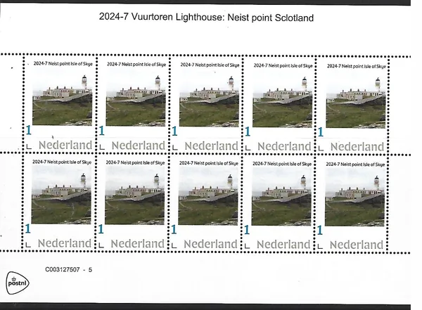 Netherlands 2024-7 Lighthouse: Neist Point Isle of Skye sheetlet MNH