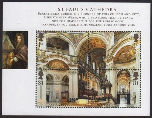 Gr. Britain 2008 St Paul's Cathedral block-m/s MNH