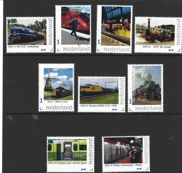 Nederland 2021 Treinen Trains yearset postfris/mnh
