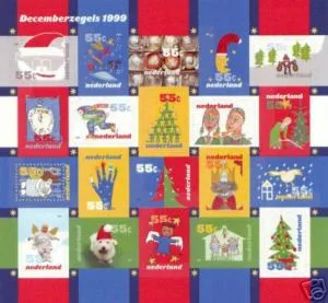 Niederlande 1856-1875 Dezembermarken Bogen von 20 Marken selbstklebend 1999 postfrisch/mnh