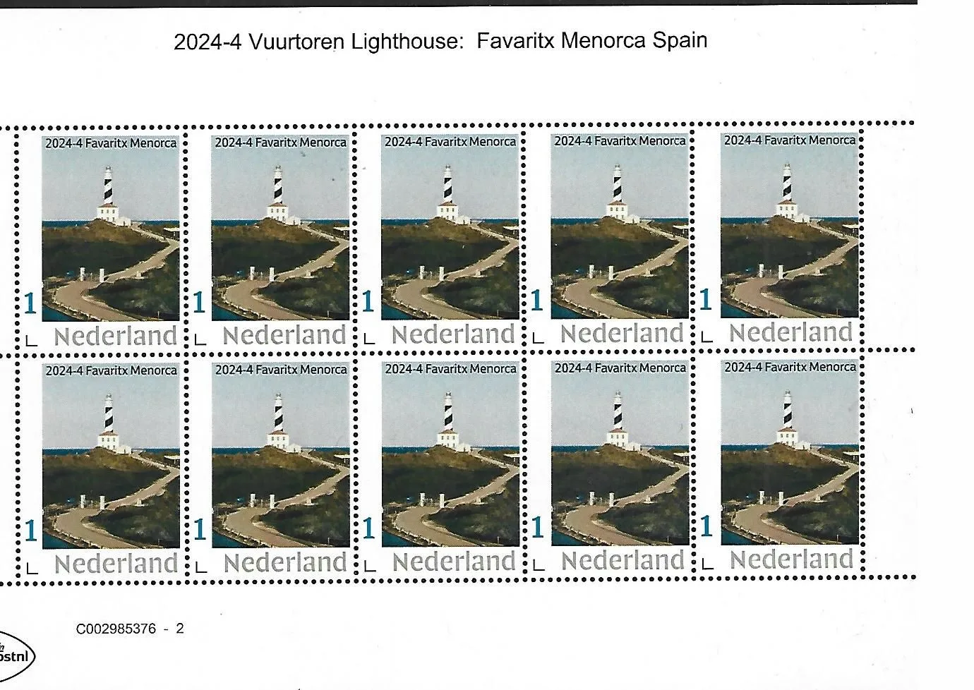 Niederlande 2024-4 Leuchtturm-Lighthouse: Favarixt Menorca Spanien Markenheftchen postfrisch/mnh