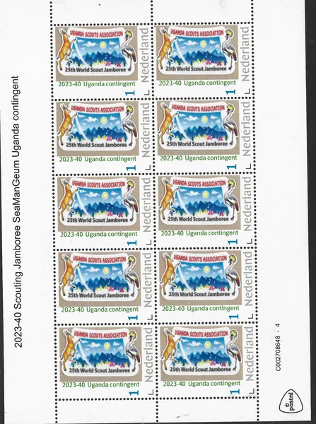 Nederland 2023-40 Scouting Jamboree SeaManGeum Uganda contingent Vel-sheetlet postfris/mnh