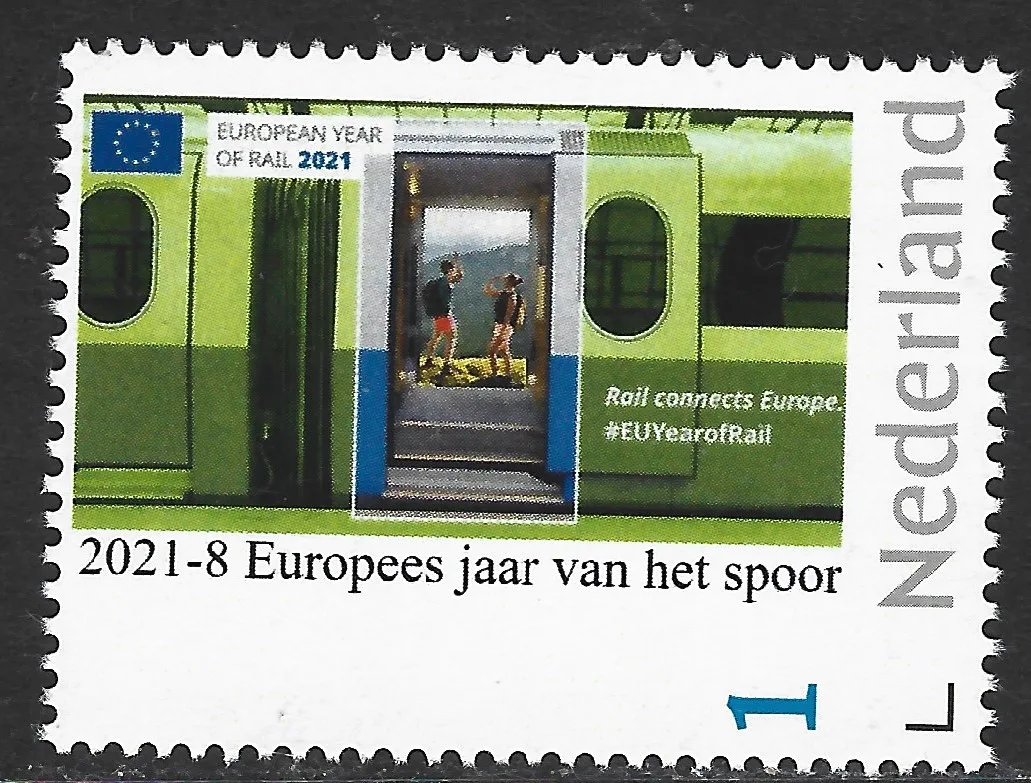 Pays-Bas 2021-8 Trains Année européenne du rail neuf/mnh