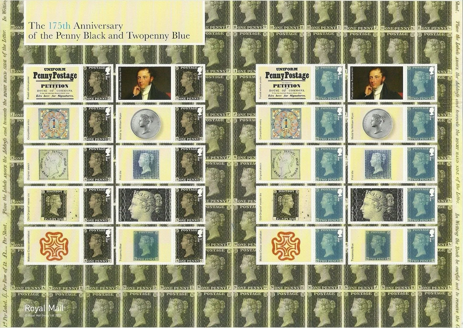 Großbritannien 2015 Penny Black Smilersheet postfrisch/mnh