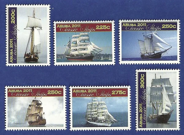 Aruba 568-573 classic ships - sailingships 2011 MNH