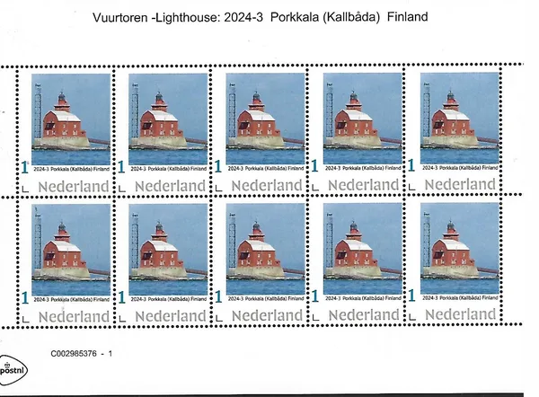 Netherlands 2024-3 Lighthouse: Porkkala Finland sheetlet MNH