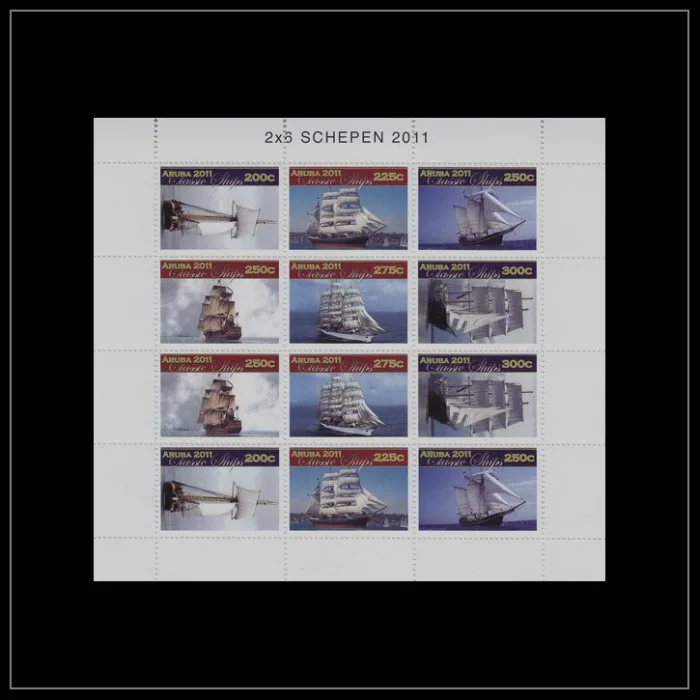 Aruba V568-573 klassieke schepen - sailingships vel/sheetlet 2011 postfris/mnh