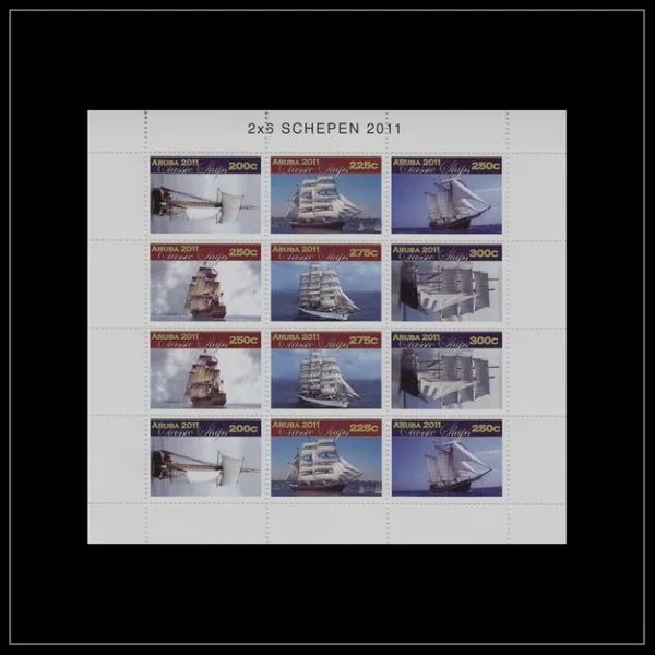 Aruba V568-573 classic ships - sailingships sheet 2011 MNH