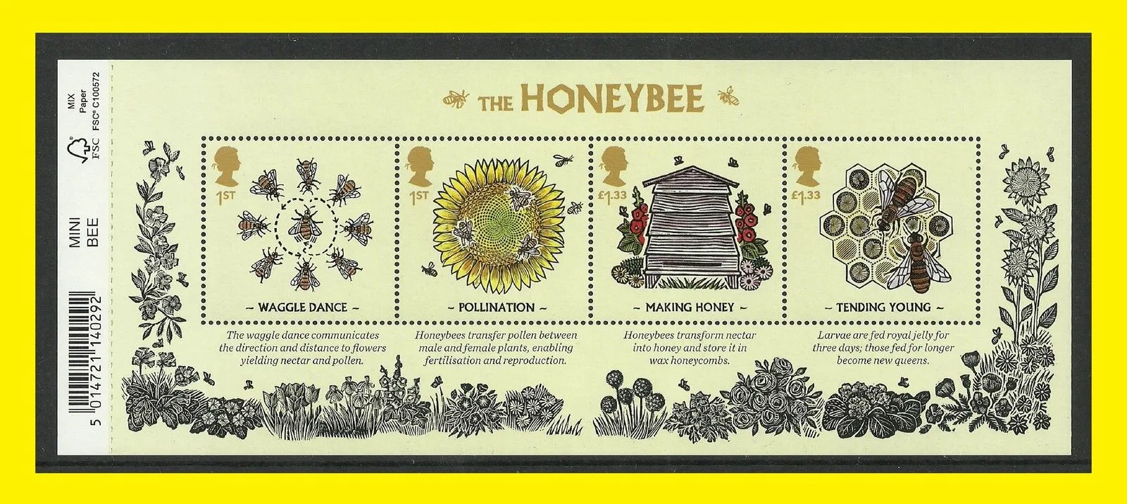 Gb 2015 Bienen Bienen Block-m/s postfrisch/mnh