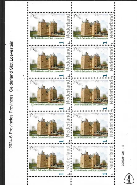 Netherlands 2024-6 Provinces Gelderland Loevestein sheetlet MNH