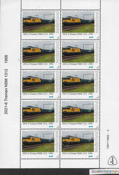Netherlands 2021-6 Trains NSM 1312 1956 sheet MNH