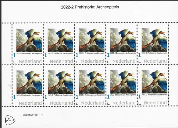 2022-2 Netherlands Prehistory - prehistoric: Archaeopteryx vel-sheet MNH