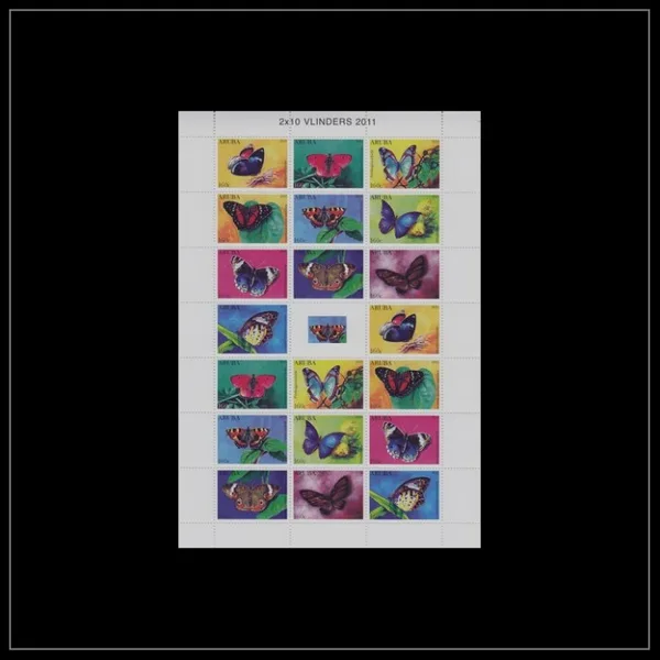 Aruba V574-583 Vlinders - butterflies - schmetterlinge 2011 velletje/sheetlet postfris/mnh