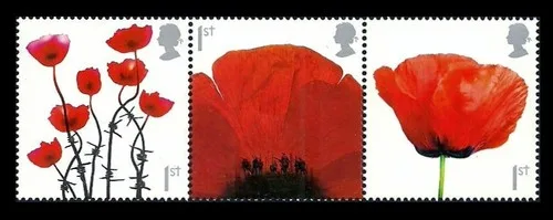 Gr. Britain 2008 Lest we forget strip of 3 MNH