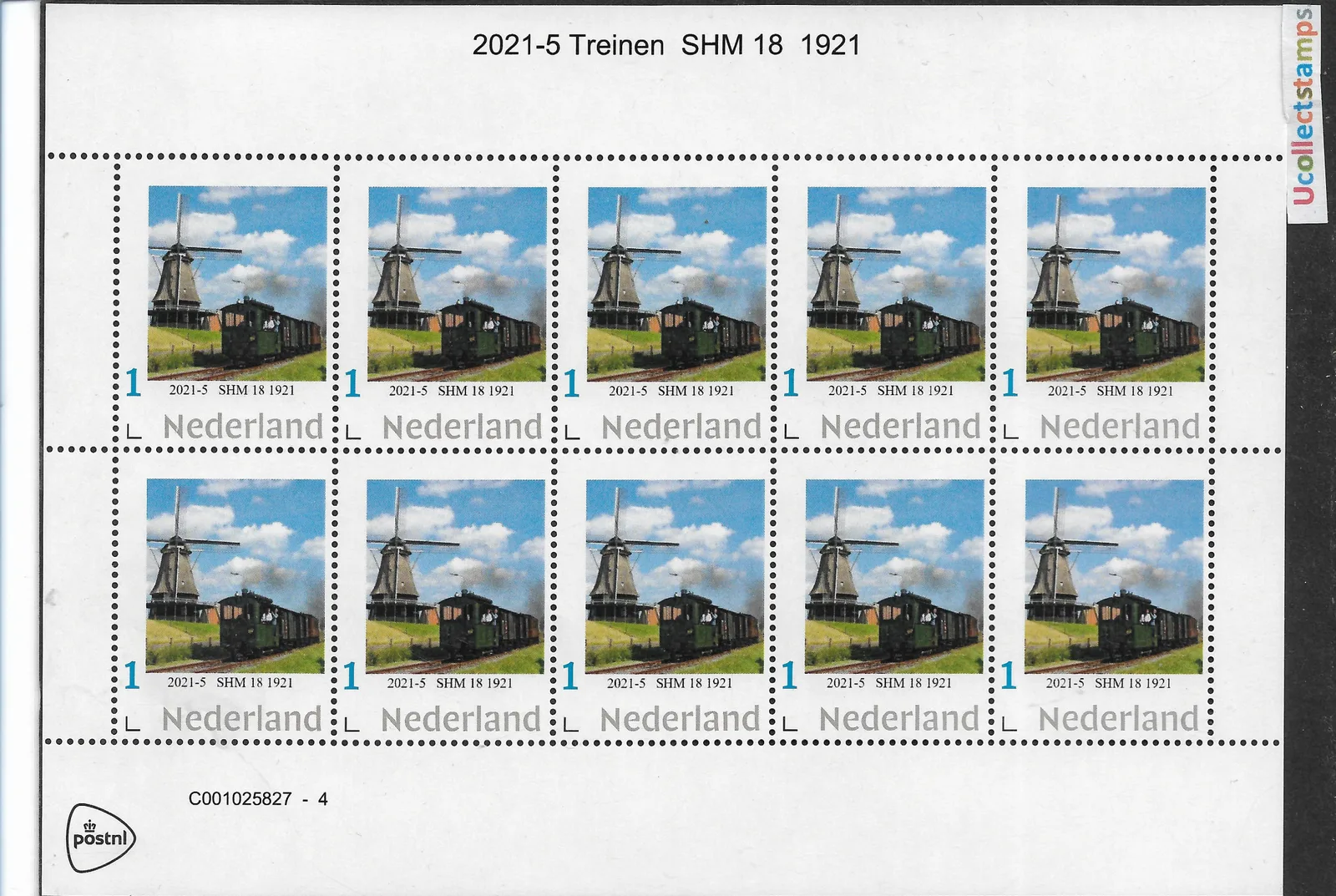 Niederlande 2021-5 Züge SHM 18 1921 Bogen postfrisch/mnh