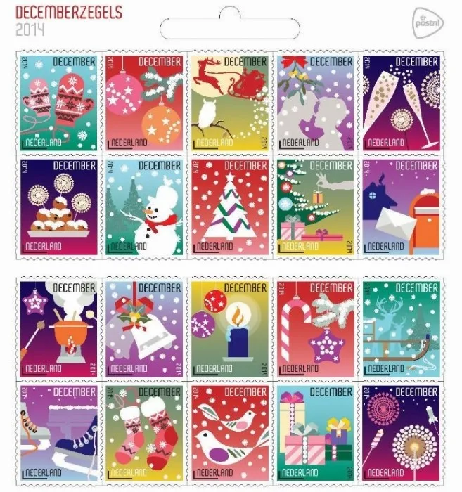 Netherlands V3236-3255 Christmas stamps - christmas 2014 sheet MNH