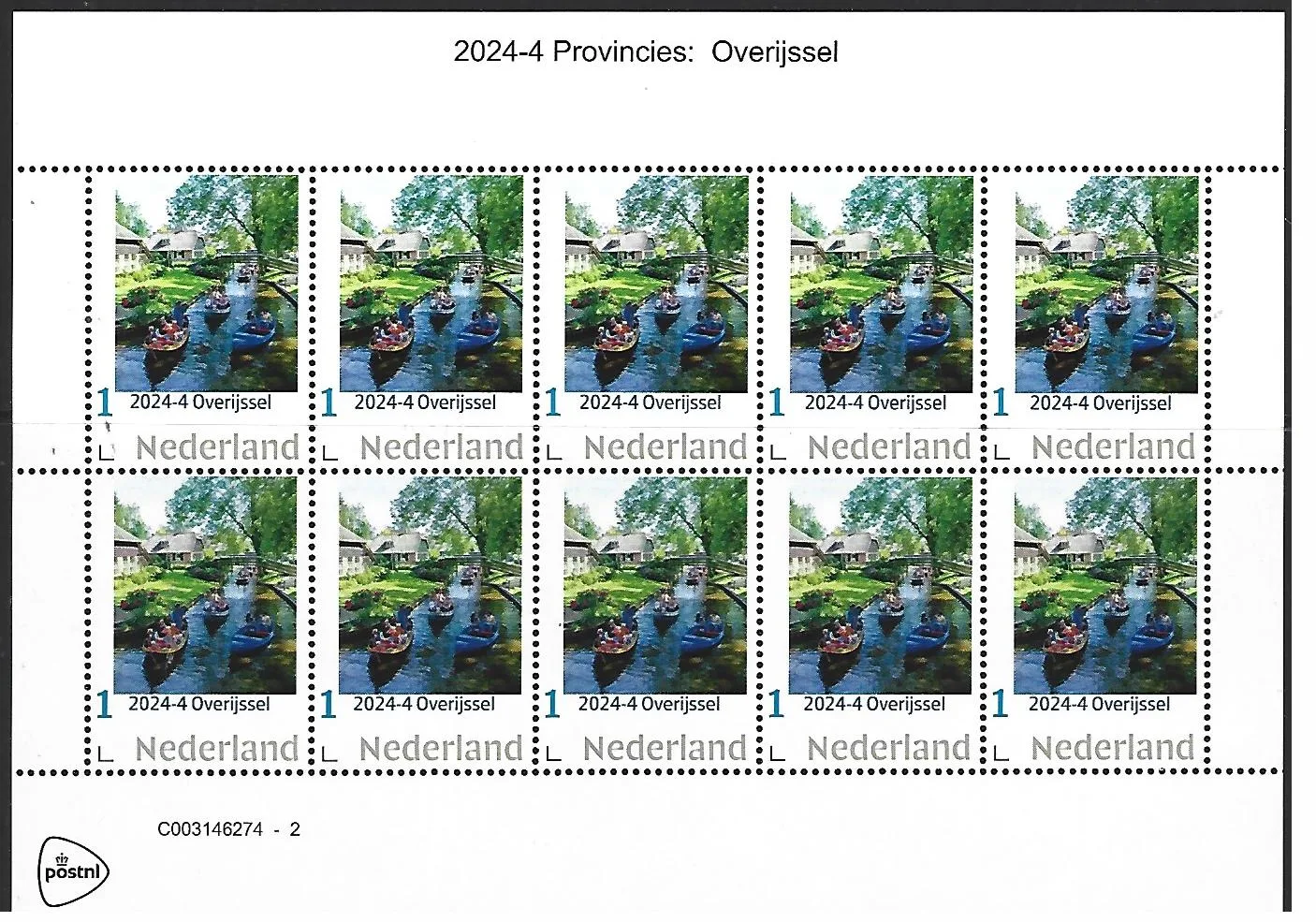 Niederlande 2024-4 Provinzen: Overijssel Briefblock postfrisch/mnh