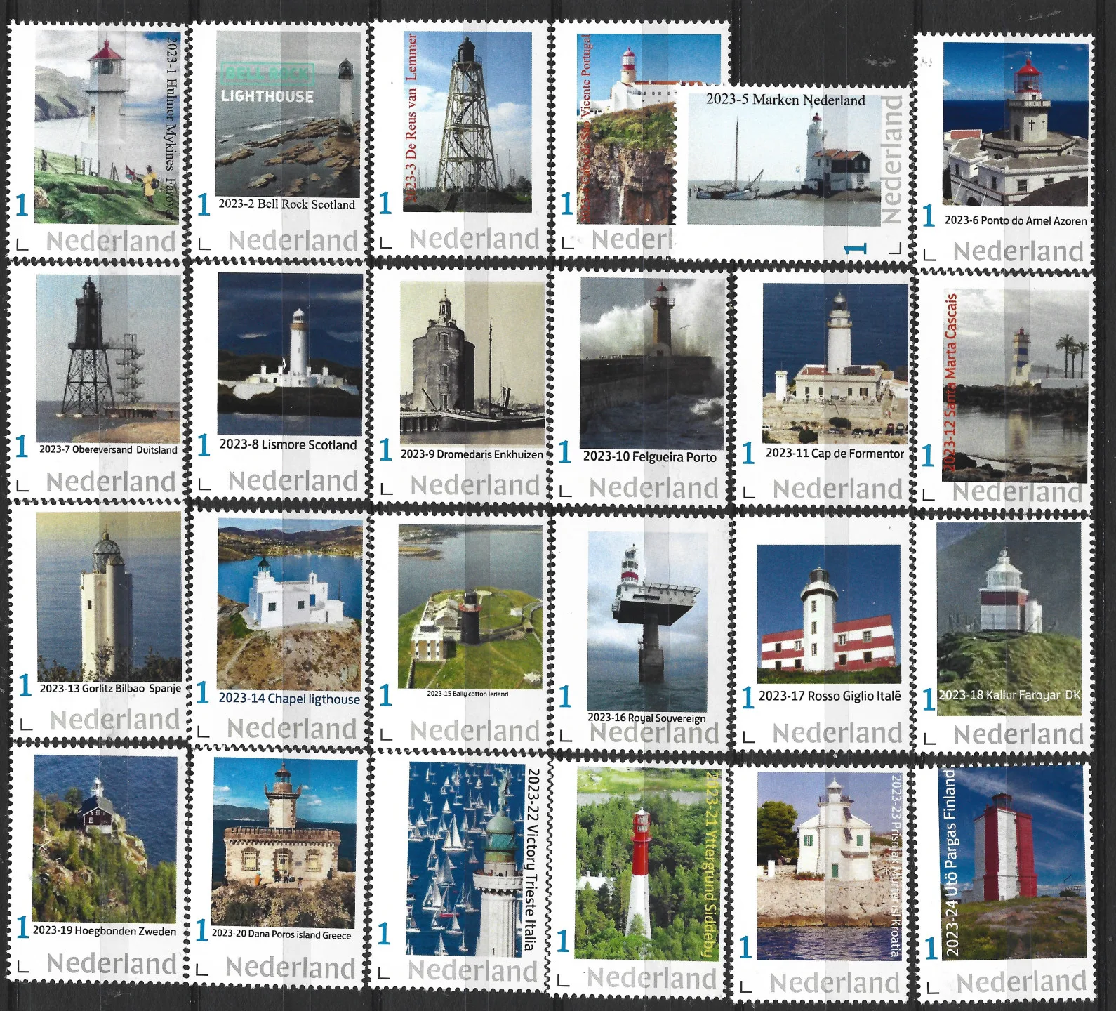 Niederlande 2023 Leuchttürme Jahrsatz komplett !! postfrisch/mnh