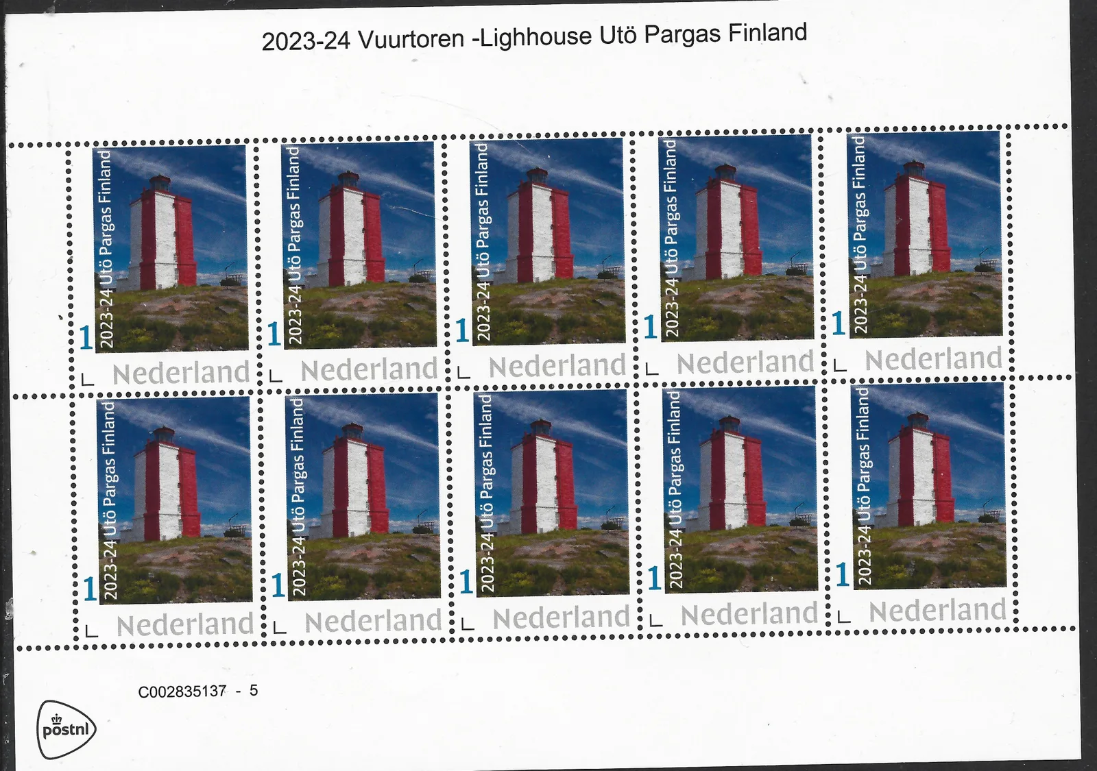 Pays-Bas 2023-24 Utö Pargas Finlande feuillet neuf/mnh