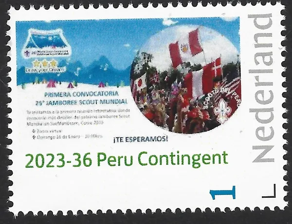 Netherlands 2023-36 Scouting Jamboree SeaManGeum Peru contingent MNH