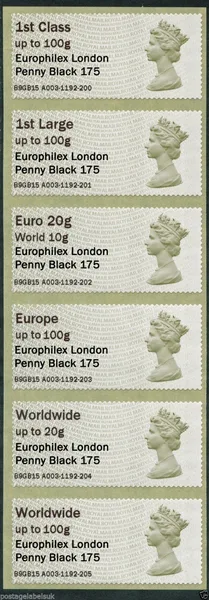 Gr. Britain 2015 Post & Go opdruk Europhilex WWI postfris/mnh