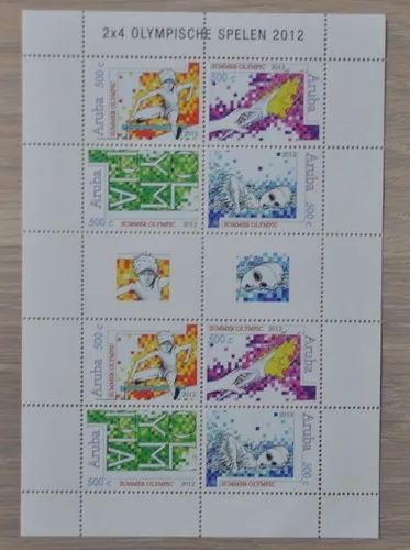 Aruba V598-601 Olympische spelen London 2012 vel/sheetlet postfris/mnh