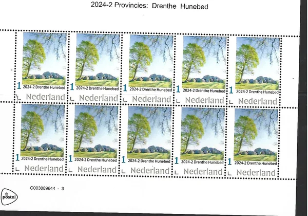 Netherlands 2024-2 Provinces: Drenthe Hunebed Prehistoric sheetlet MNH