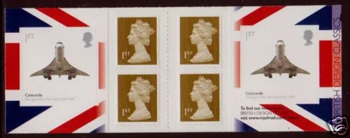 Gr.Britain 2009 British Design Concorde stamp booklet self-adhesive MNH
