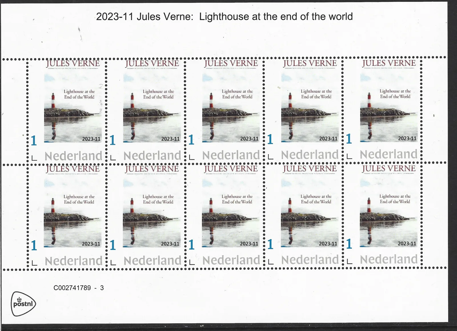 Niederlande 2023-11 Jules Verne Leuchtturm am Ende der Welt Velsheet postfrisch/mnh