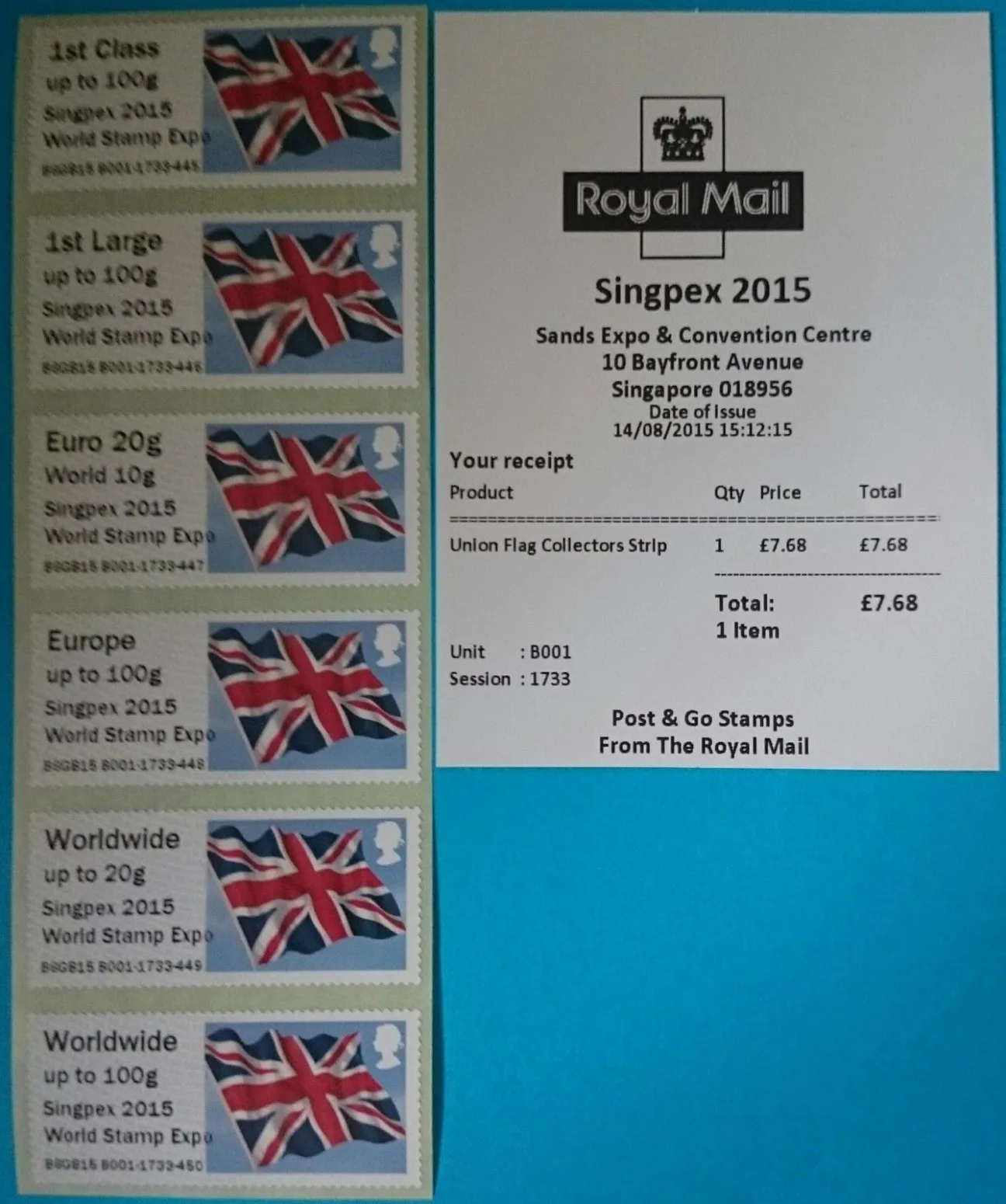 Großbritannien 2015 Singpex post & Go postfrisch/mnh