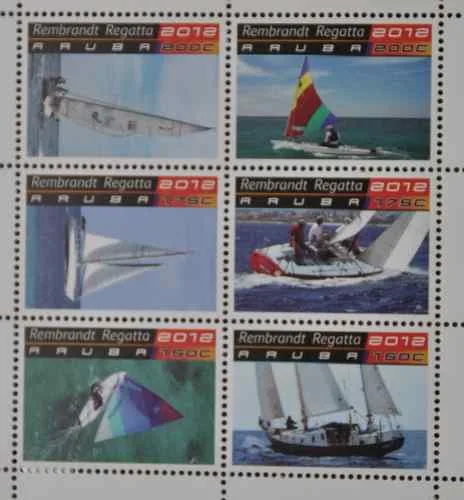 Aruba 617-622 Rembrandt regatta zeilschepen sailingships 2012 postfris/mnh