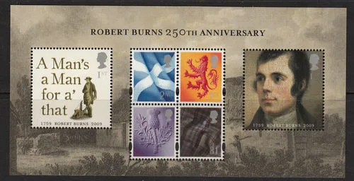 Großbritannien 2009 Robert Burns Block postfrisch/mnh