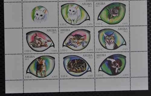 Aruba 623-630 Katten cats katzen 2012 postfris/mnh