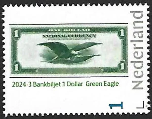 Pays-Bas 2024-3 Billet de banque : USA $1 Green Eagle neuf/mnh