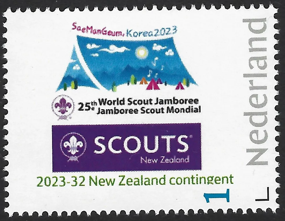 Pays-Bas 2023-32 Jamboree du Scoutisme SeaManGeum Continent de Nouvelle-Zélande neuf/sans charnière