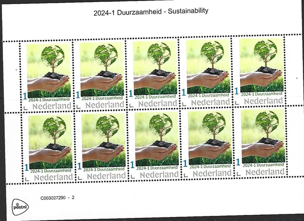 Nederland 2024-1 Duurzaamheid Sustainability sheetlet postfris/mnh