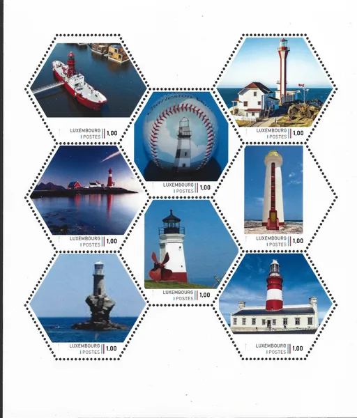2023-3 Luxembourg Lighthouses of the World vel-sheetlet MNH