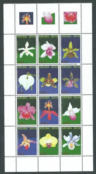 Aruba 645-656 Orchids 2012 MNH