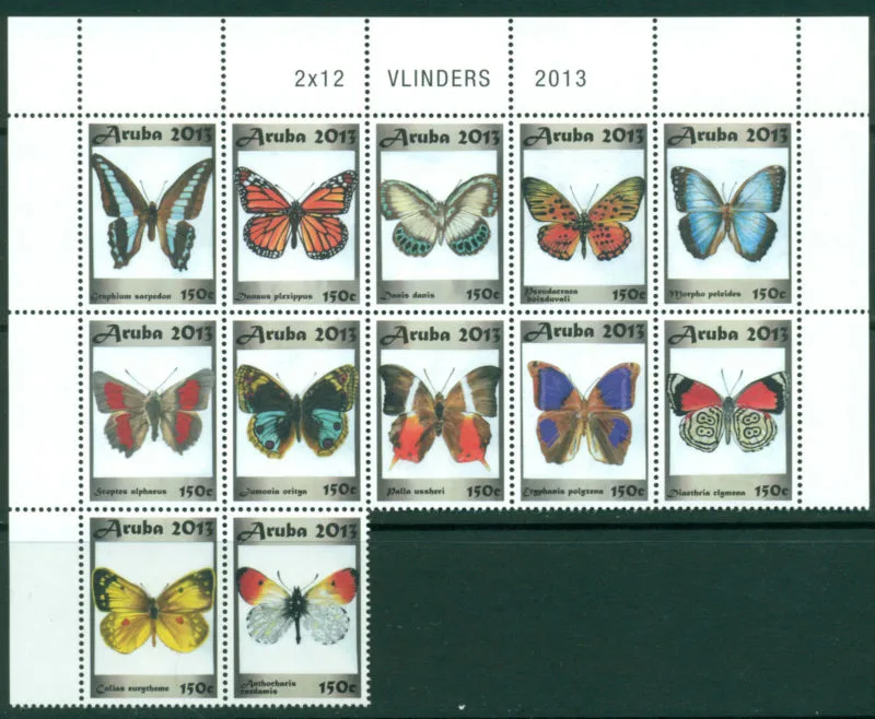 Aruba 657-668 Vlinders butterflies schmetterlinge 2013 postfris/mnh